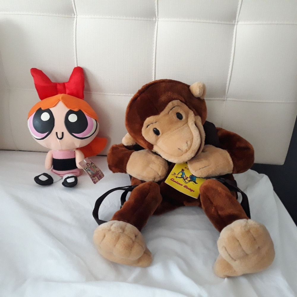 Y2K Power Puff doll & Curious George